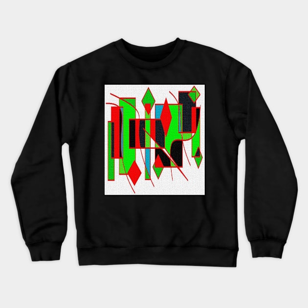 Green red and black Crewneck Sweatshirt by osileig